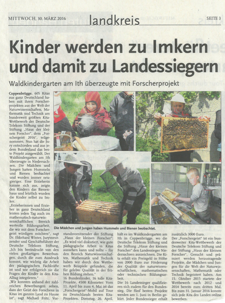 Wir sind Landessieger! 30.03.2016