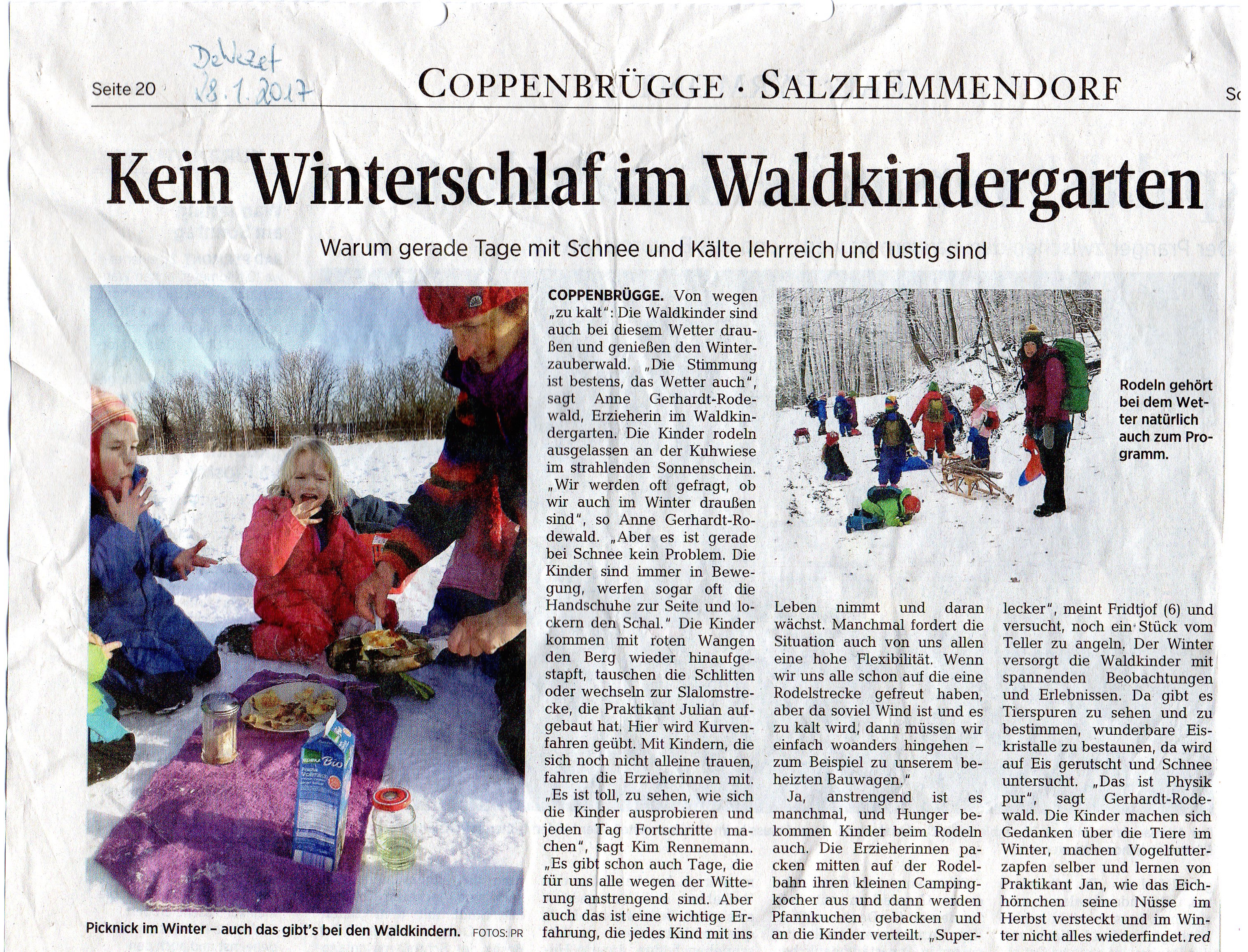 Winterschlaf? Nicht bei uns! 28.01.2017
